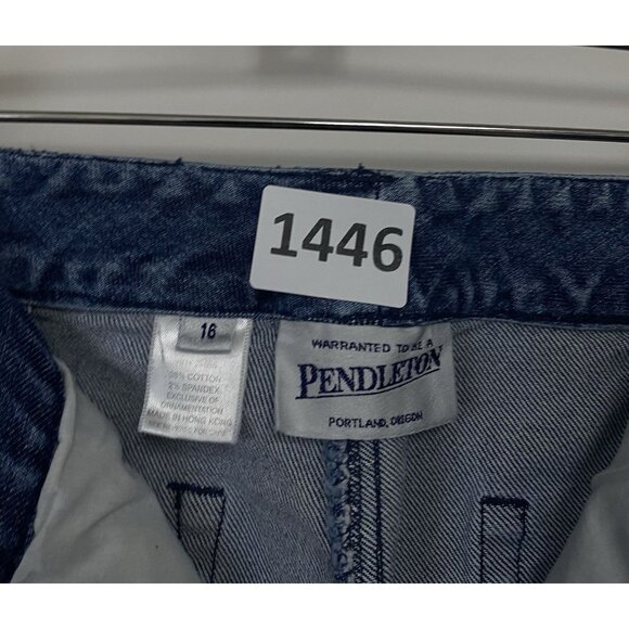 Pendleton Jeans Women's Size 18 Blue Floral Embroidered Bootcut - Picture 9 of 10